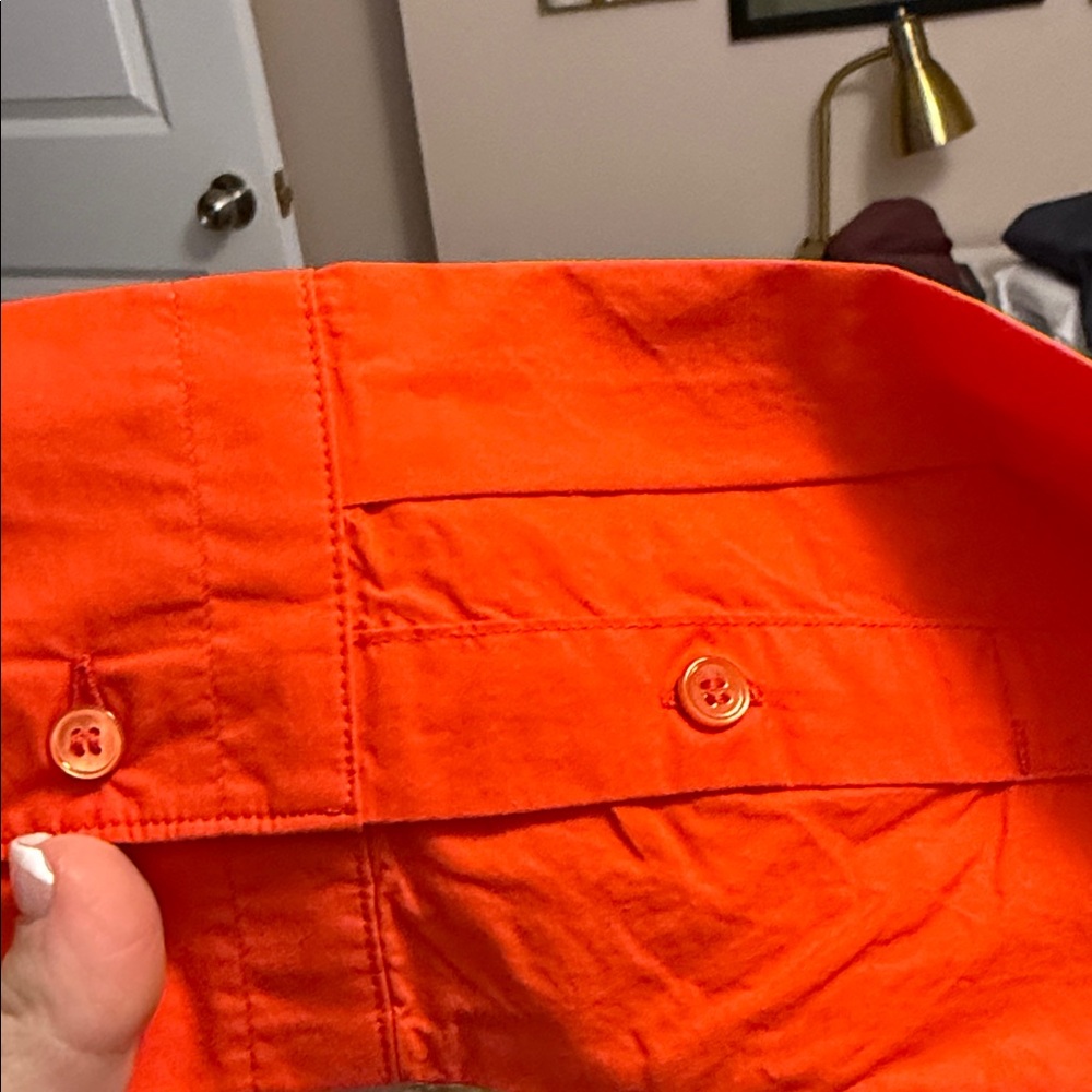 Banana Republic Bright Red Button -Up Shirt - Picture 5 of 6